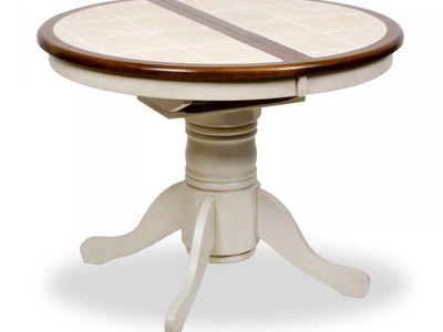 Круглый кухонный стол раздвижной на 4 ножках