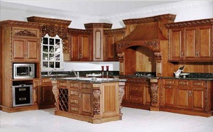 Кухонная мебель - темный дуб, прочно и красиво