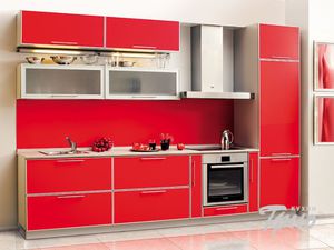 Кухня «Кармен» красного цвета в продаже